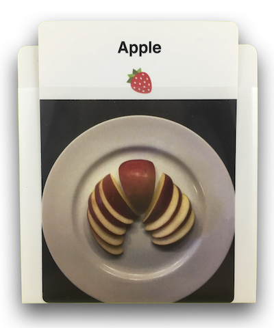 Food cards on fridge